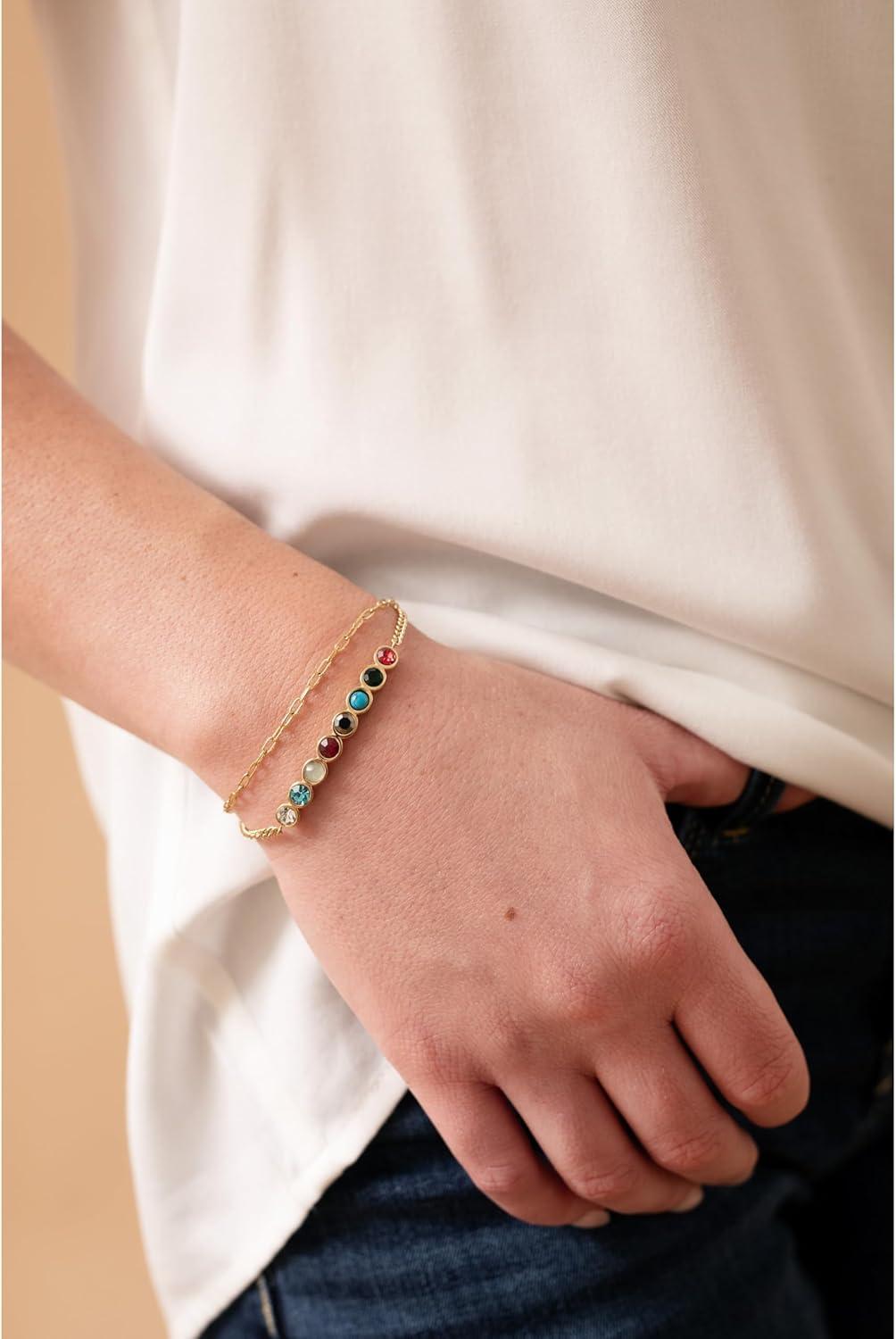 imageAlex and Ani Family Hidden Message Acrostic Bolo BraceletsStainless Gold