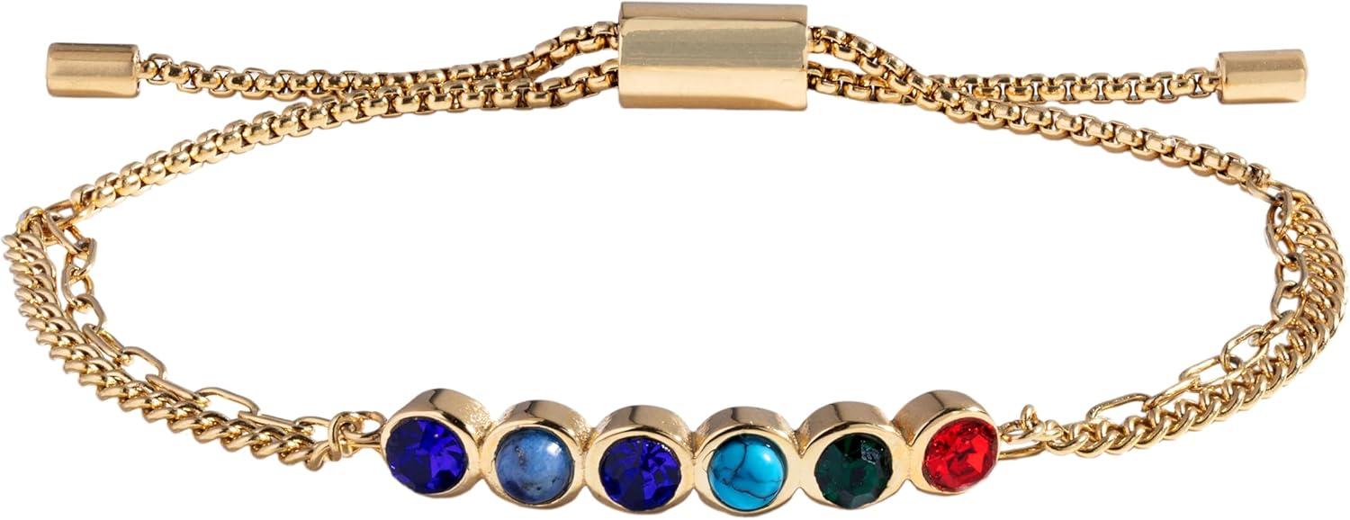 imageAlex and Ani Family Hidden Message Acrostic Bolo BraceletsStainless Gold