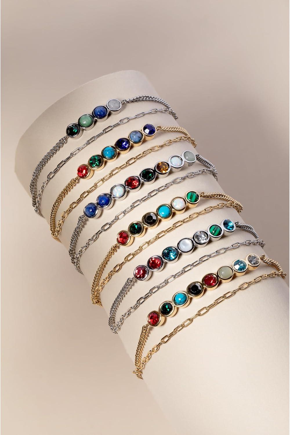 imageAlex and Ani Family Hidden Message Acrostic Bolo BraceletsStainless Gold