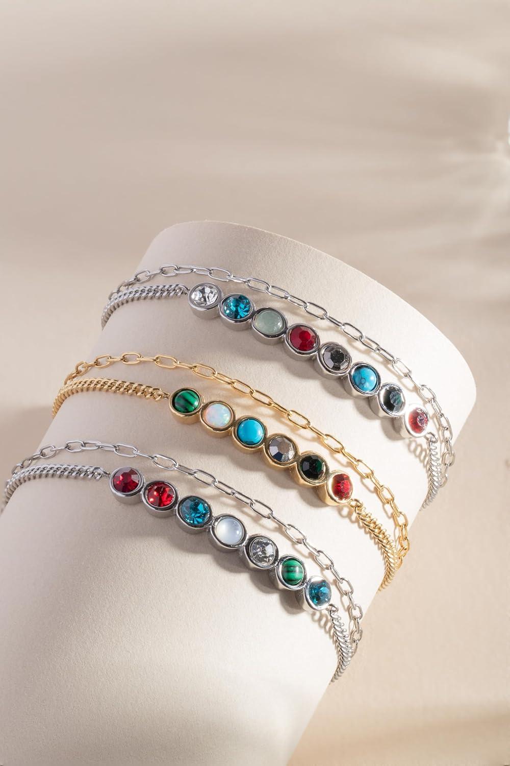 imageAlex and Ani Family Hidden Message Acrostic Bolo BraceletsStainless Gold