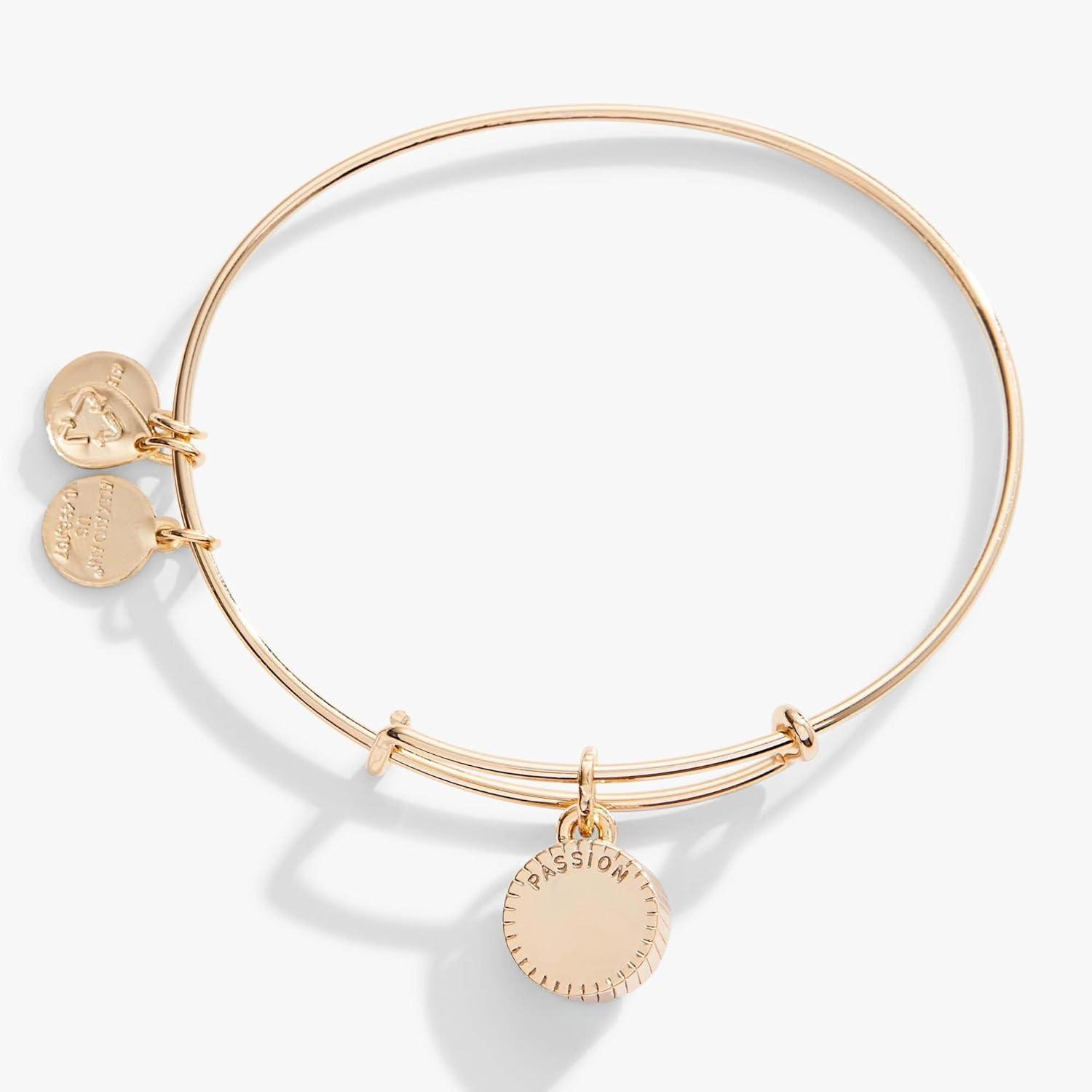 imageAlex and Ani Birthstones Expandable Bangle for Women Birthday Crystal Charms Shiny Finish 2 to 35 inShiny Gold