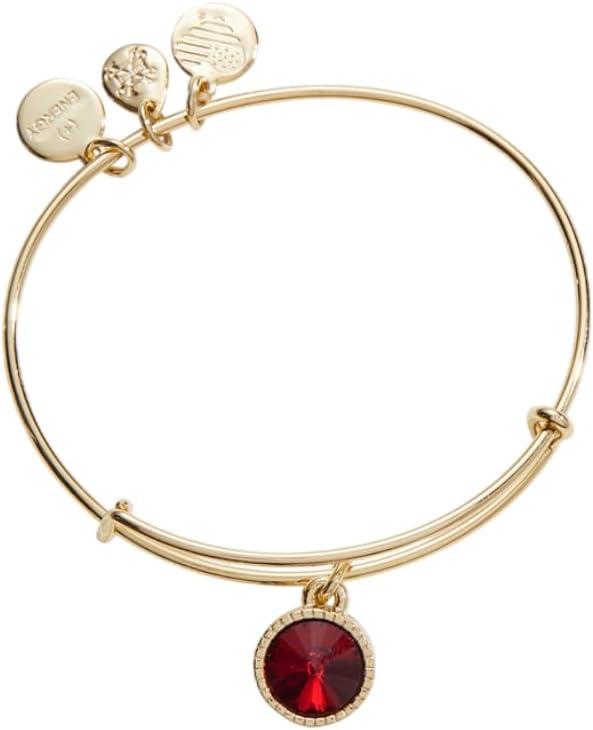 imageAlex and Ani Birthstones Expandable Bangle for Women Birthday Crystal Charms Shiny Finish 2 to 35 inShiny Gold