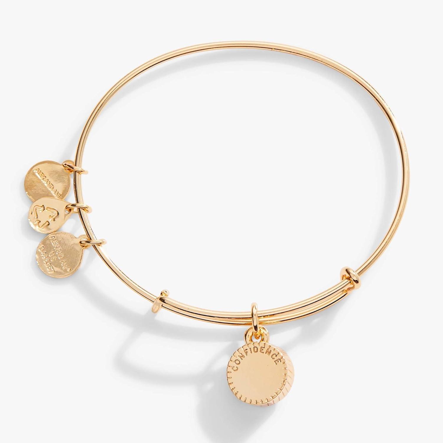 imageAlex and Ani Birthstones Expandable Bangle for Women Birthday Crystal Charms Shiny Finish 2 to 35 inShiny Gold