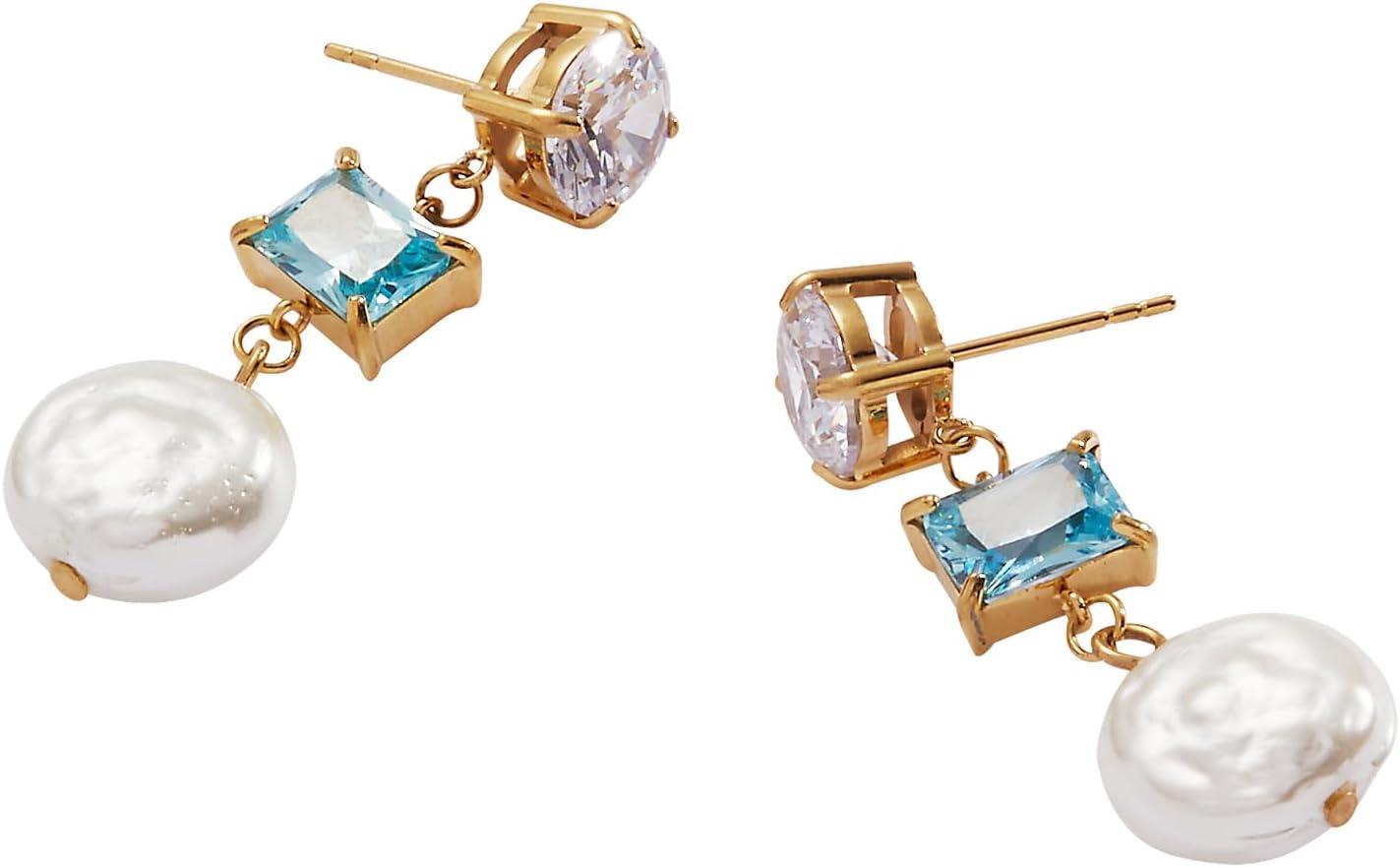 imageAlex and Ani Coin Pearl Drop Gold JewelryCoin Pearl Triple Drop Earring