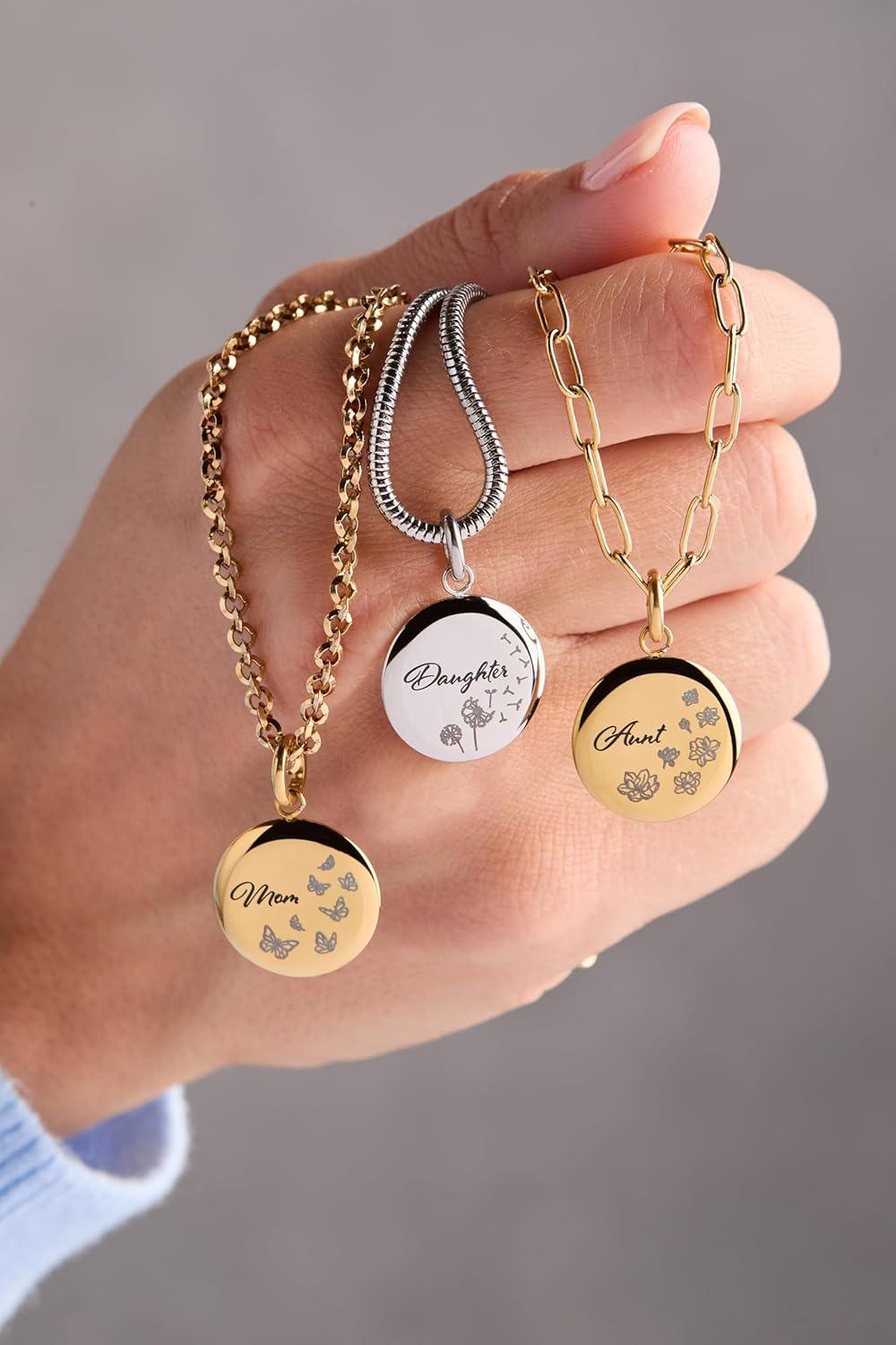 imageAlex and Ani Daughter Dandelion Disc CharmStainless Silver