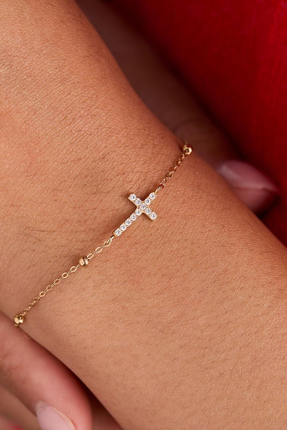 imageAlex and Ani Divine Guides Bracelets for WomenPrecious Cross 14k Gold Sterling Silver