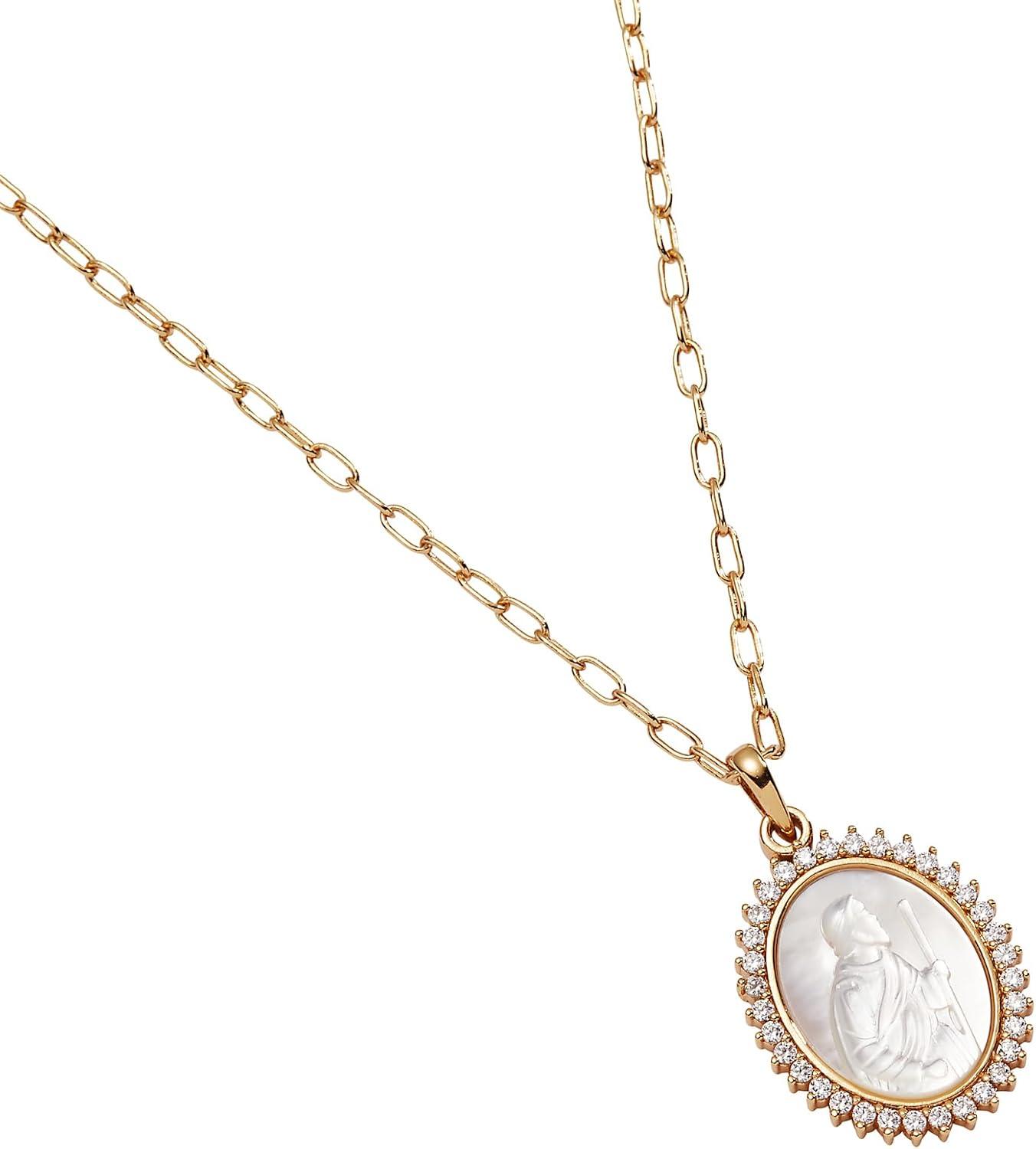 imageAlex and Ani Divine Guides St Christopher Pendant NecklaceShiny Gold