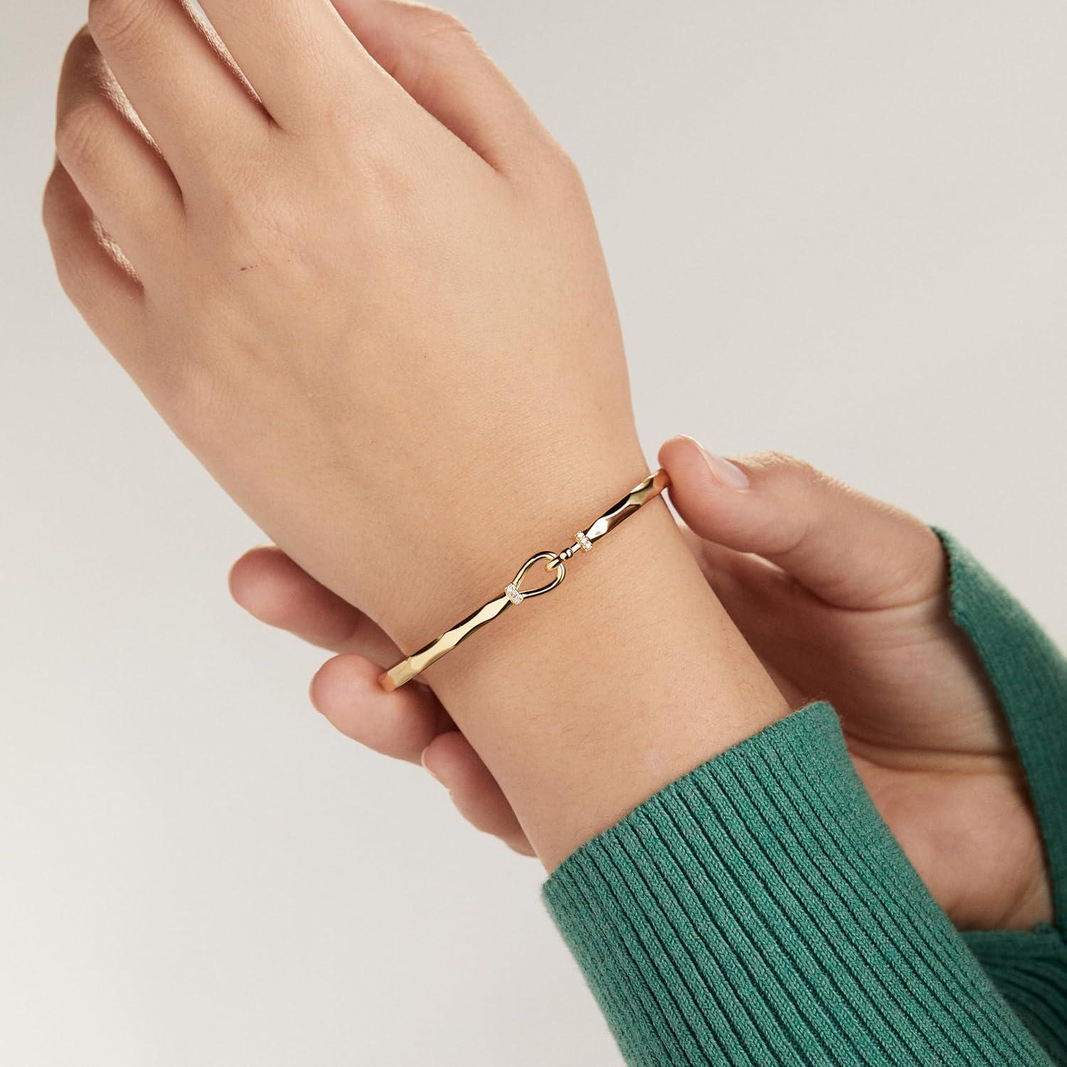 imageAlex and Ani Faceted Hook Tension BraceletShiny Gold