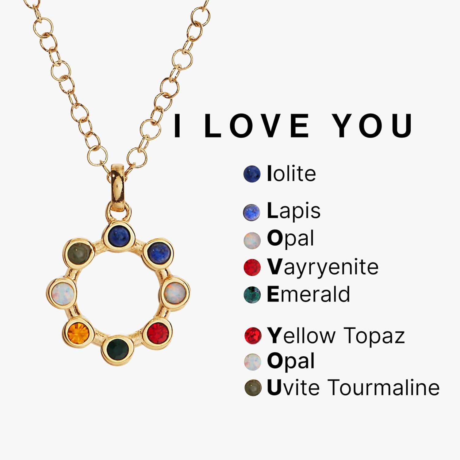 imageAlex and Ani Friend Hidden Message Acrostic NecklaceI Love You