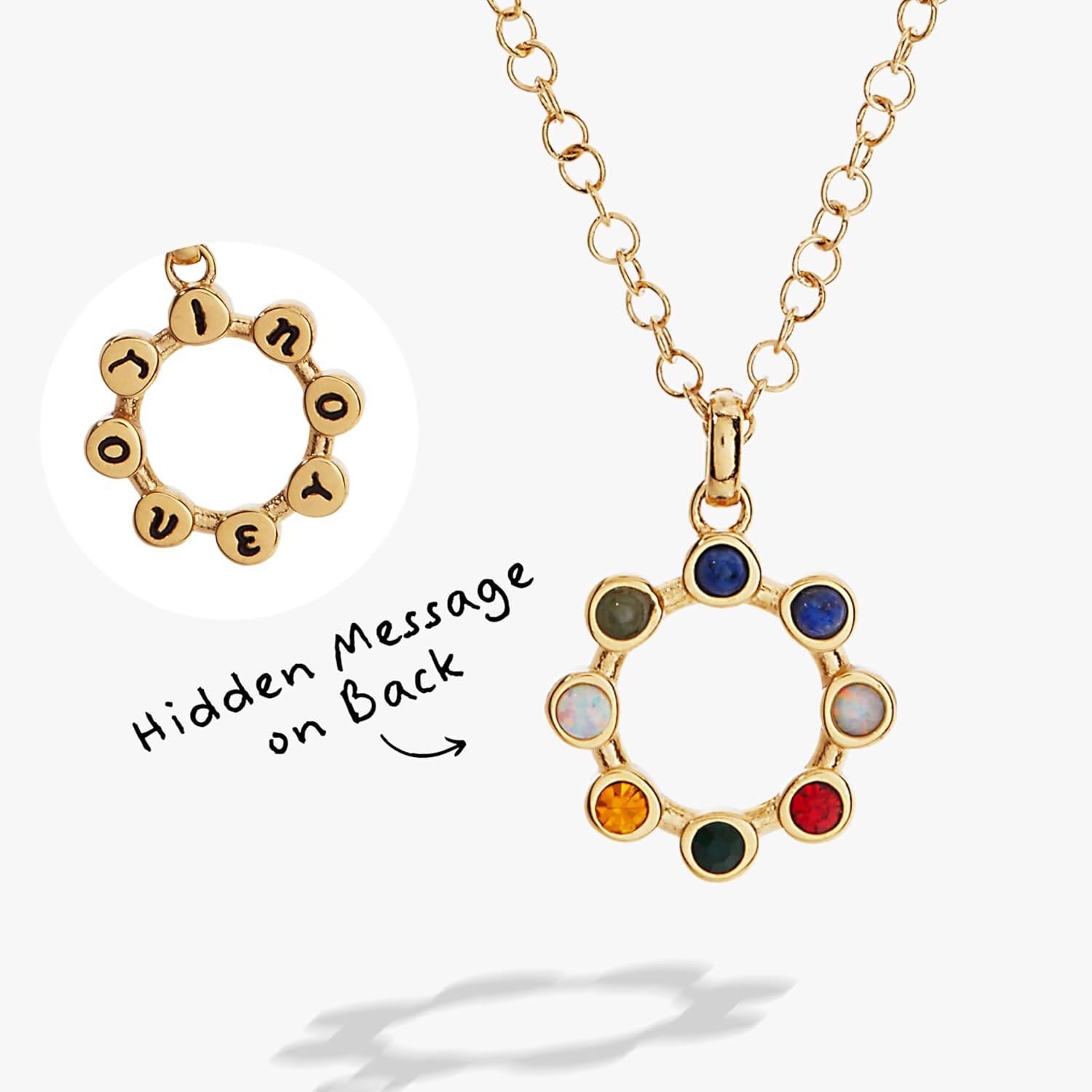 imageAlex and Ani Friend Hidden Message Acrostic NecklaceI Love You