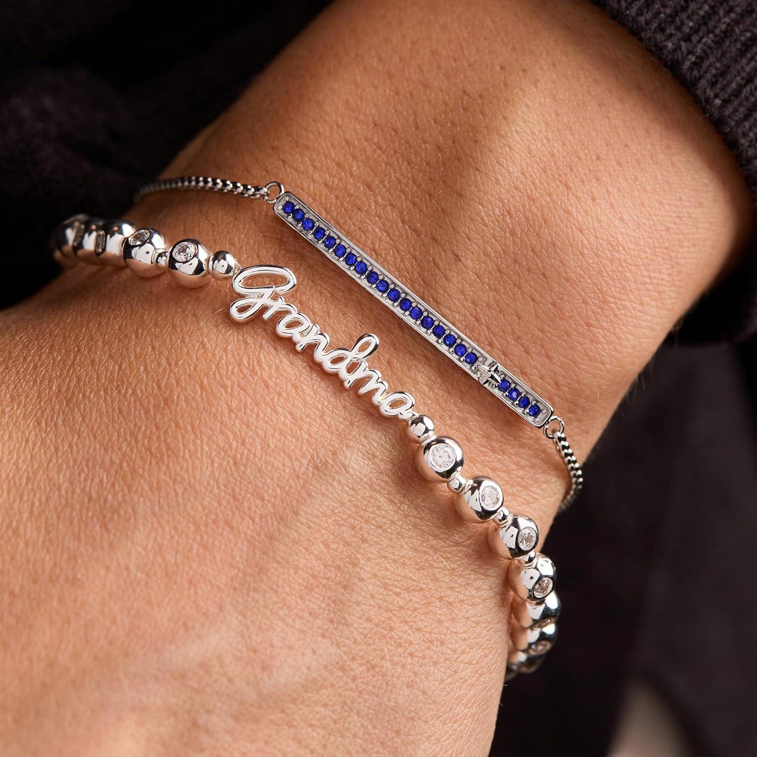 imageAlex and Ani Grandma Elongated Crystal Stretch Bracelet for WomenShiny Silver