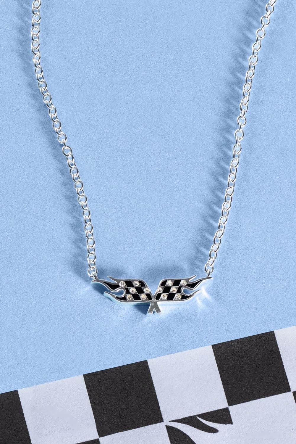 imageAlex and Ani Hot Wheels Necklaces Car Necklace for Women 16 2 Extender Silver FinishShiny Silver