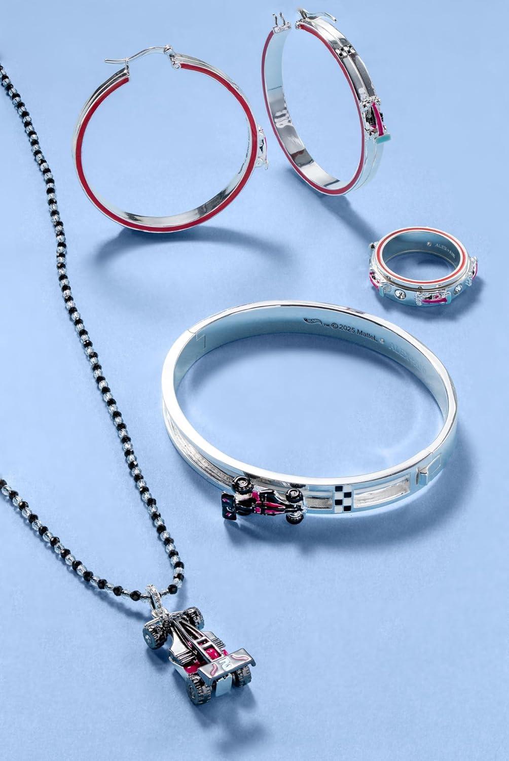 imageAlex and Ani Hot Wheels Necklaces Car Necklace for Women 16 2 Extender Silver FinishShiny Silver