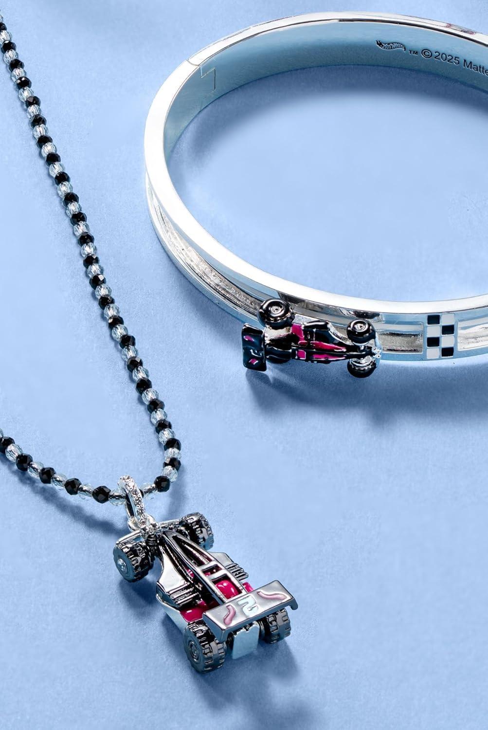 imageAlex and Ani Hot Wheels Necklaces Car Necklace for Women 16 2 Extender Silver FinishShiny Silver