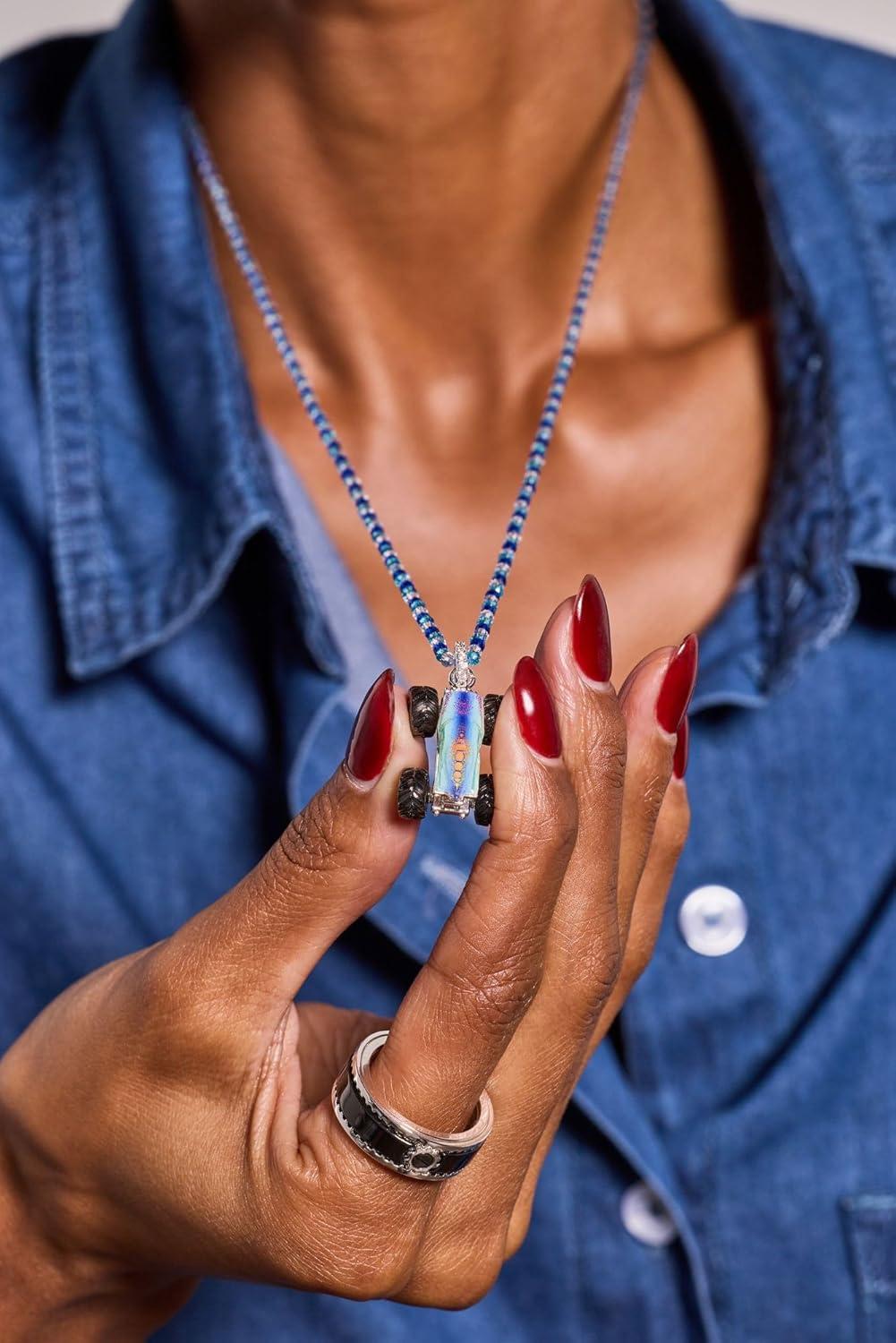 imageAlex and Ani Hot Wheels Necklaces Car Necklace for Women 16 2 Extender Silver FinishShiny Silver