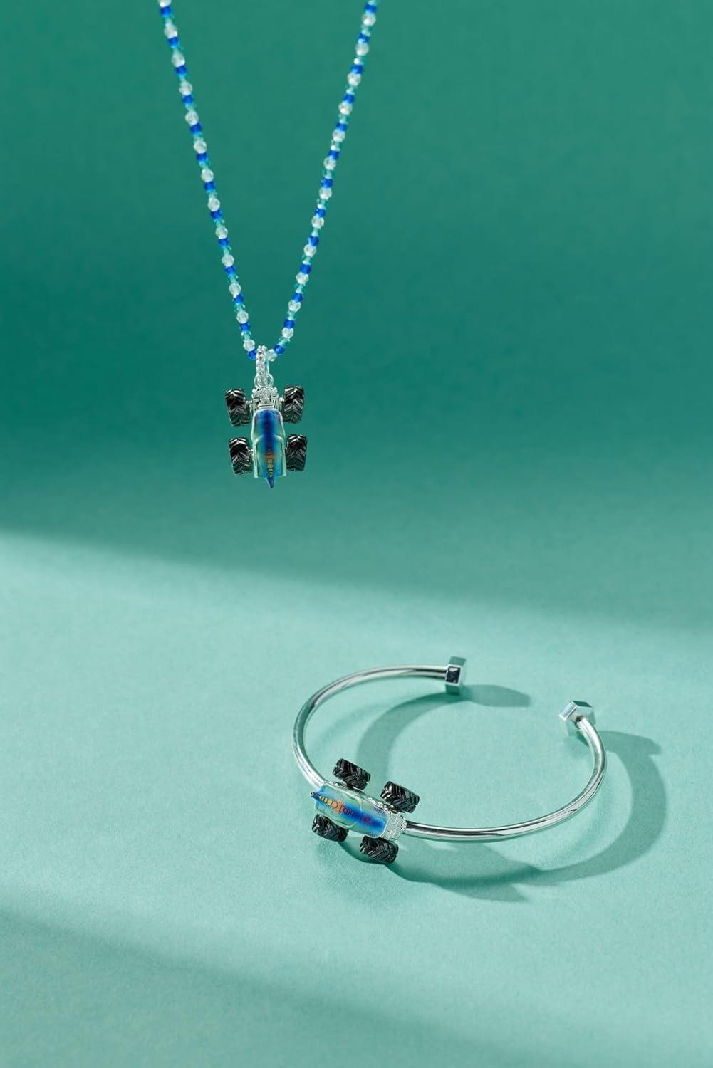 imageAlex and Ani Hot Wheels Necklaces Car Necklace for Women 16 2 Extender Silver FinishShiny Silver