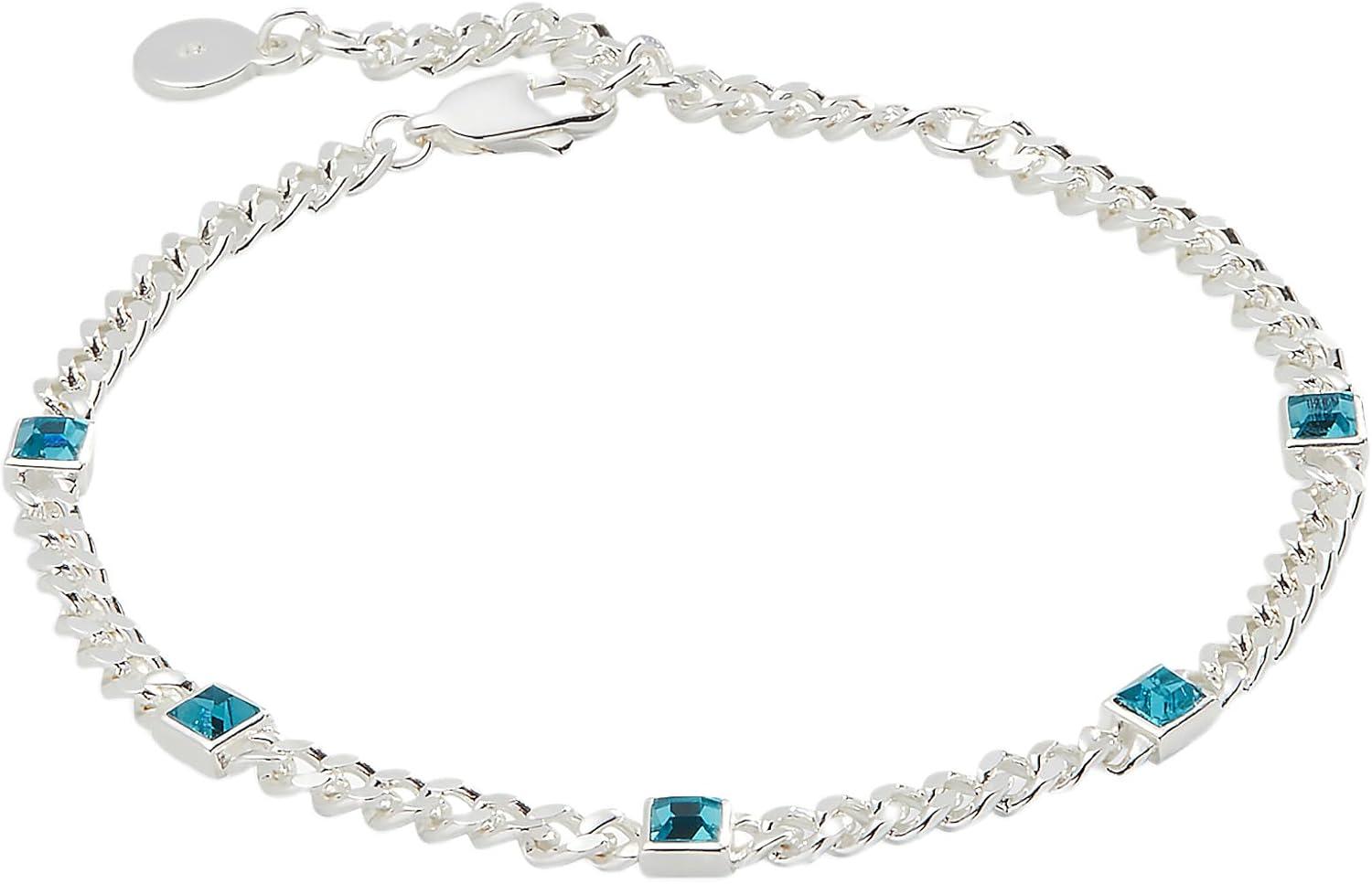 imageAlex and Ani September Birthstone Sapphire Curb Chain BraceletSilver