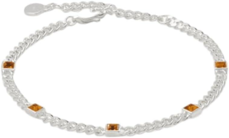 imageAlex and Ani September Birthstone Sapphire Curb Chain BraceletSilver
