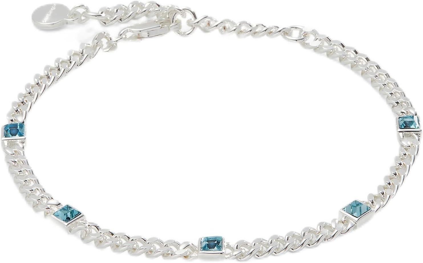 imageAlex and Ani September Birthstone Sapphire Curb Chain BraceletSilver