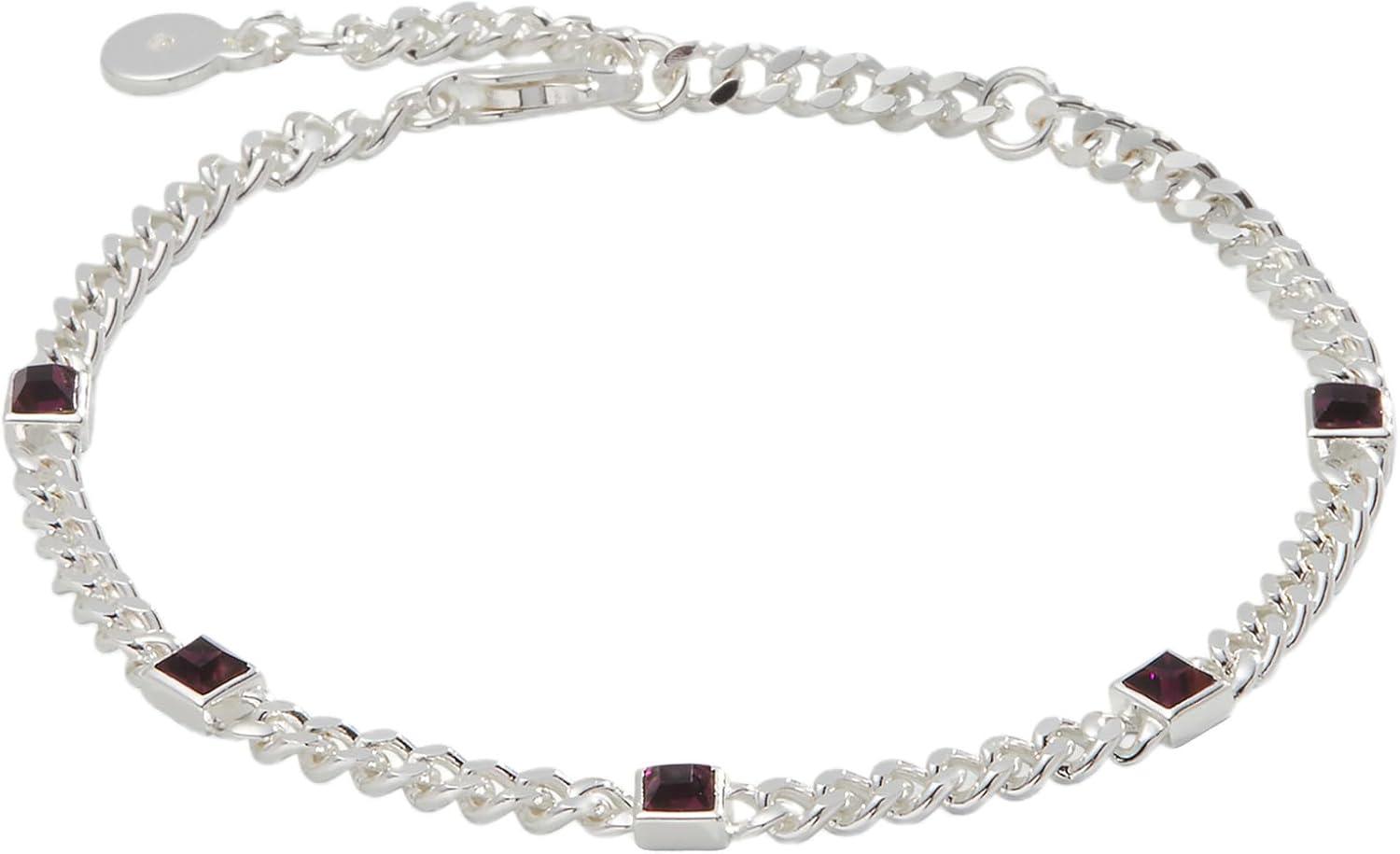 imageAlex and Ani September Birthstone Sapphire Curb Chain BraceletSilver