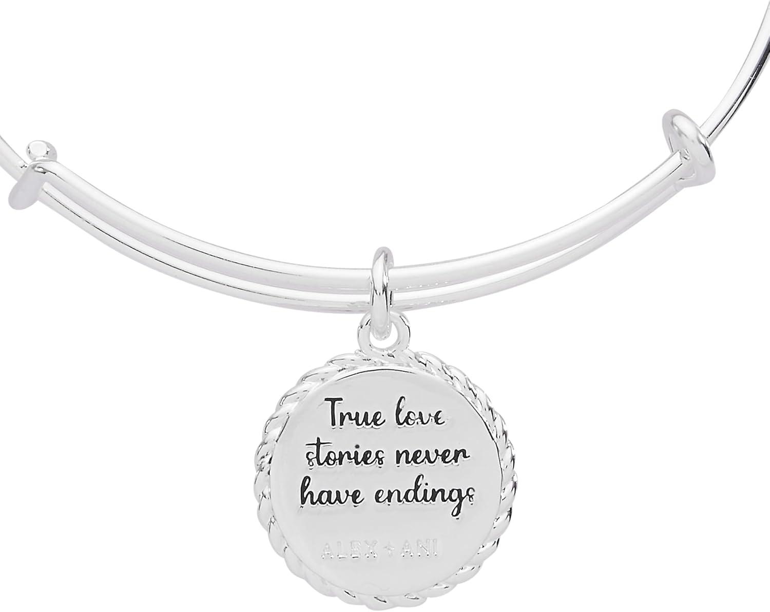 imageAlex and Ani Wife Charm Bangle Bracelet for WomenShiny Silver