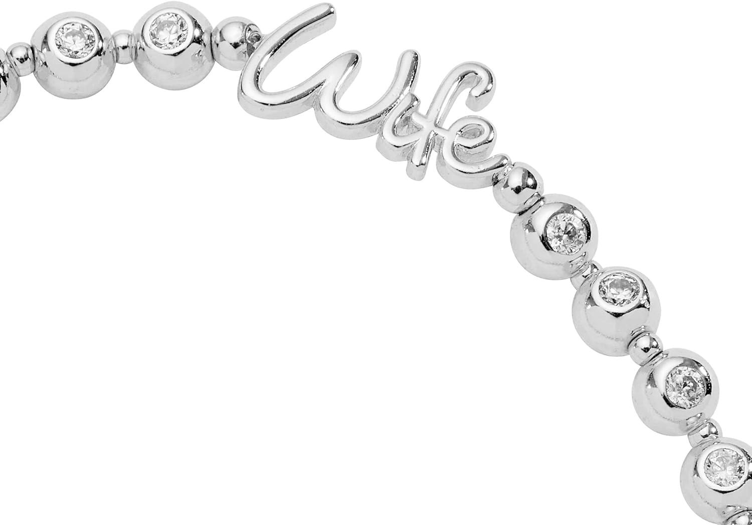 imageAlex and Ani Wife Elongated Crystal Stretch Bracelet for WomenShiny Silver