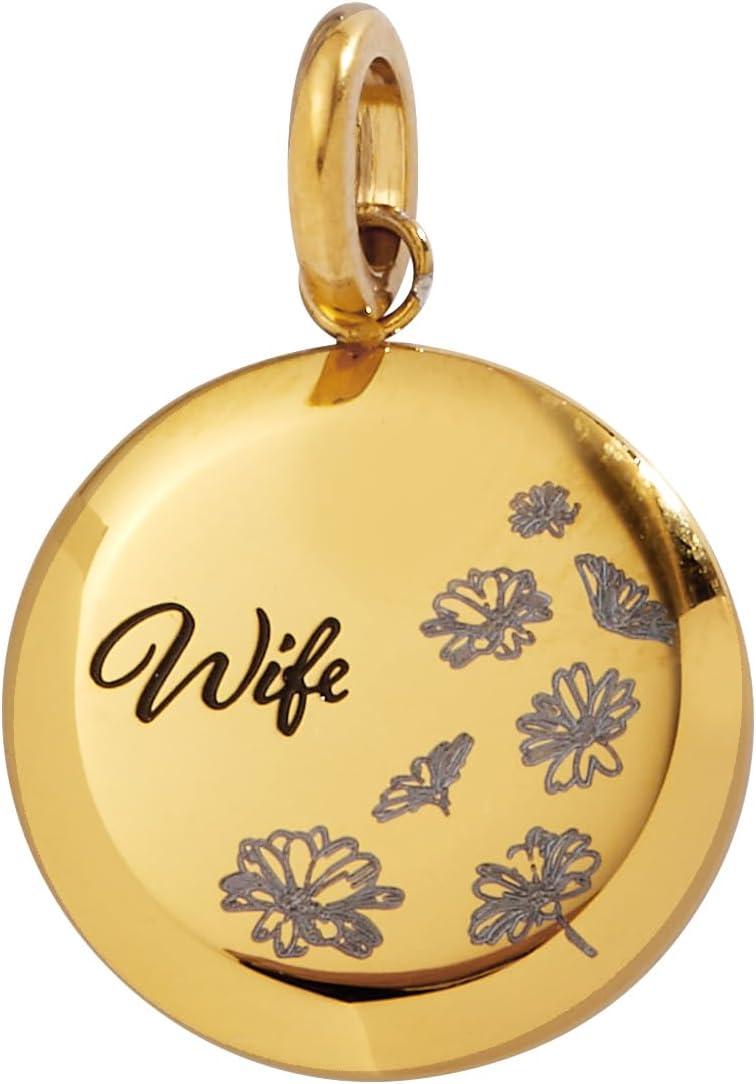 imageAlex and Ani Wife Flower Disc CharmStainless Gold