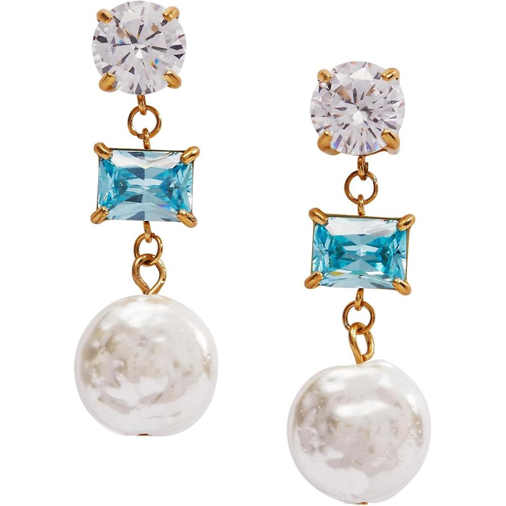 imageAlex and Ani Coin Pearl Drop Gold JewelryCoin Pearl Triple Drop Earring