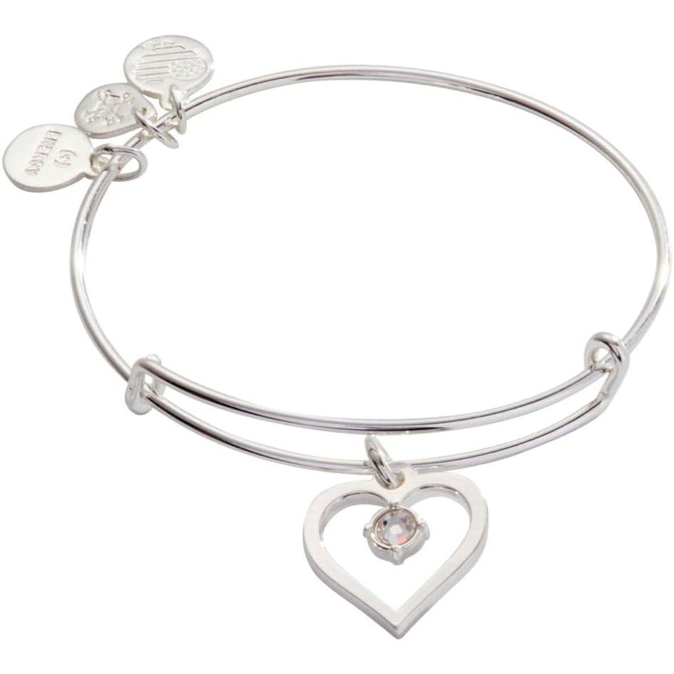 imageAlex and Ani Crystal in Heart Charm Bangle BraceletSilver