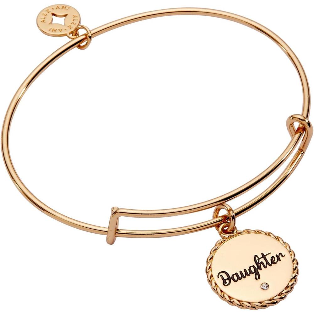 imageAlex and Ani Daughter Charm Bangle Bracelet for WomenShiny Gold
