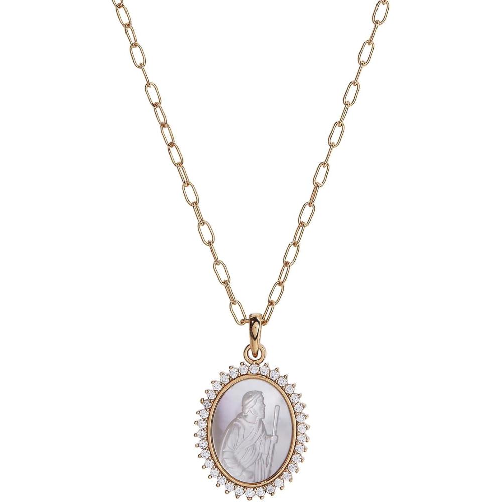 imageAlex and Ani Divine Guides St Christopher Pendant NecklaceShiny Gold