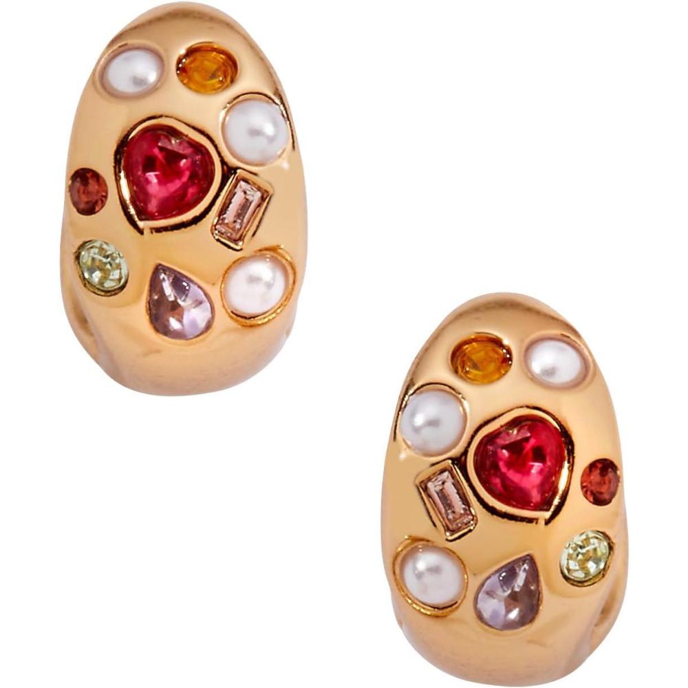 imageAlex and Ani Gemmy Heart Huggie Hoop Earring Shiny Gold