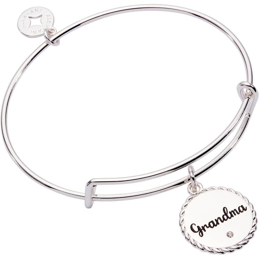 imageAlex and Ani Grandma Charm Bangle Bracelet for WomenShiny Silver