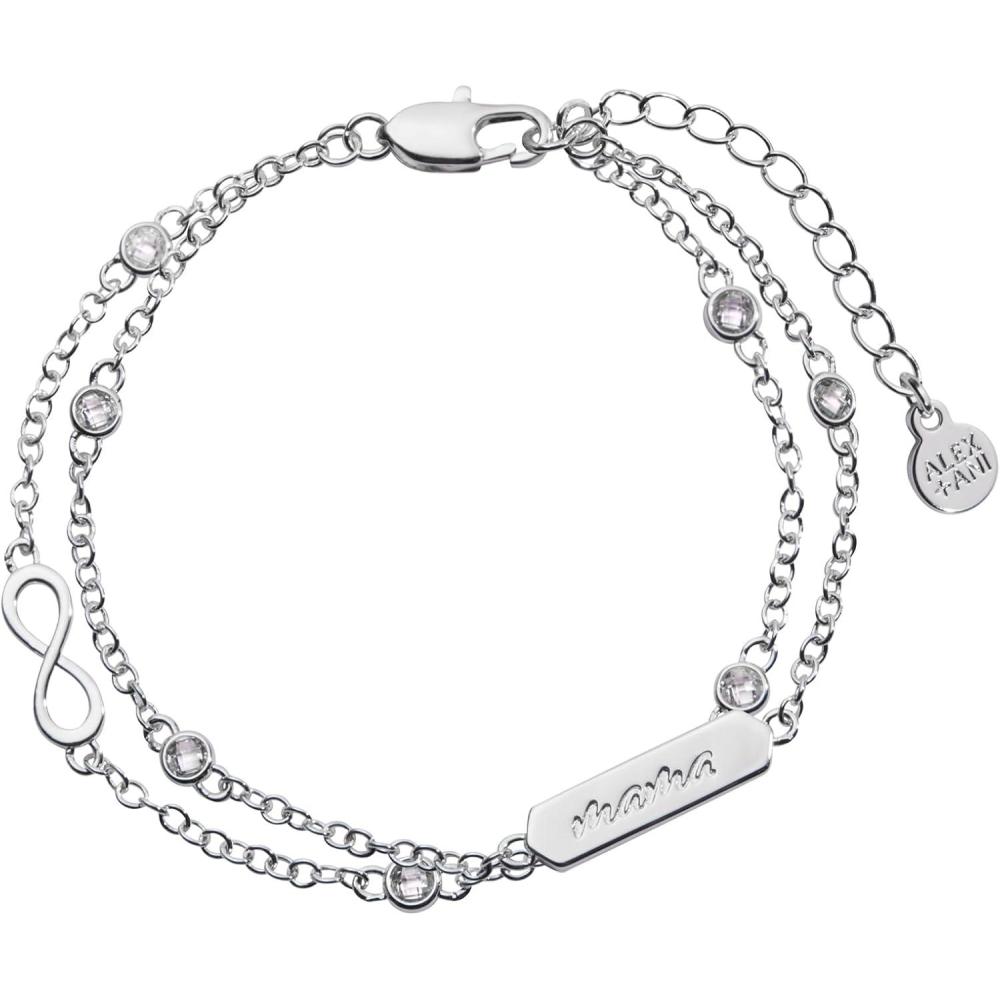 imageAlex and Ani Mama Infinity Adjustable Bracelet for WomenShiny Silver