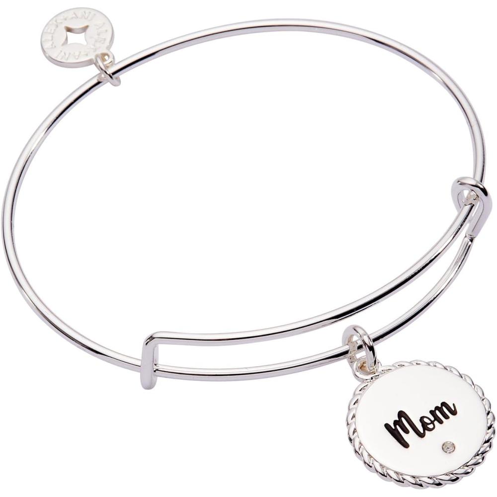 imageAlex and Ani Mom Charm Bangle Bracelet for WomenShiny Silver