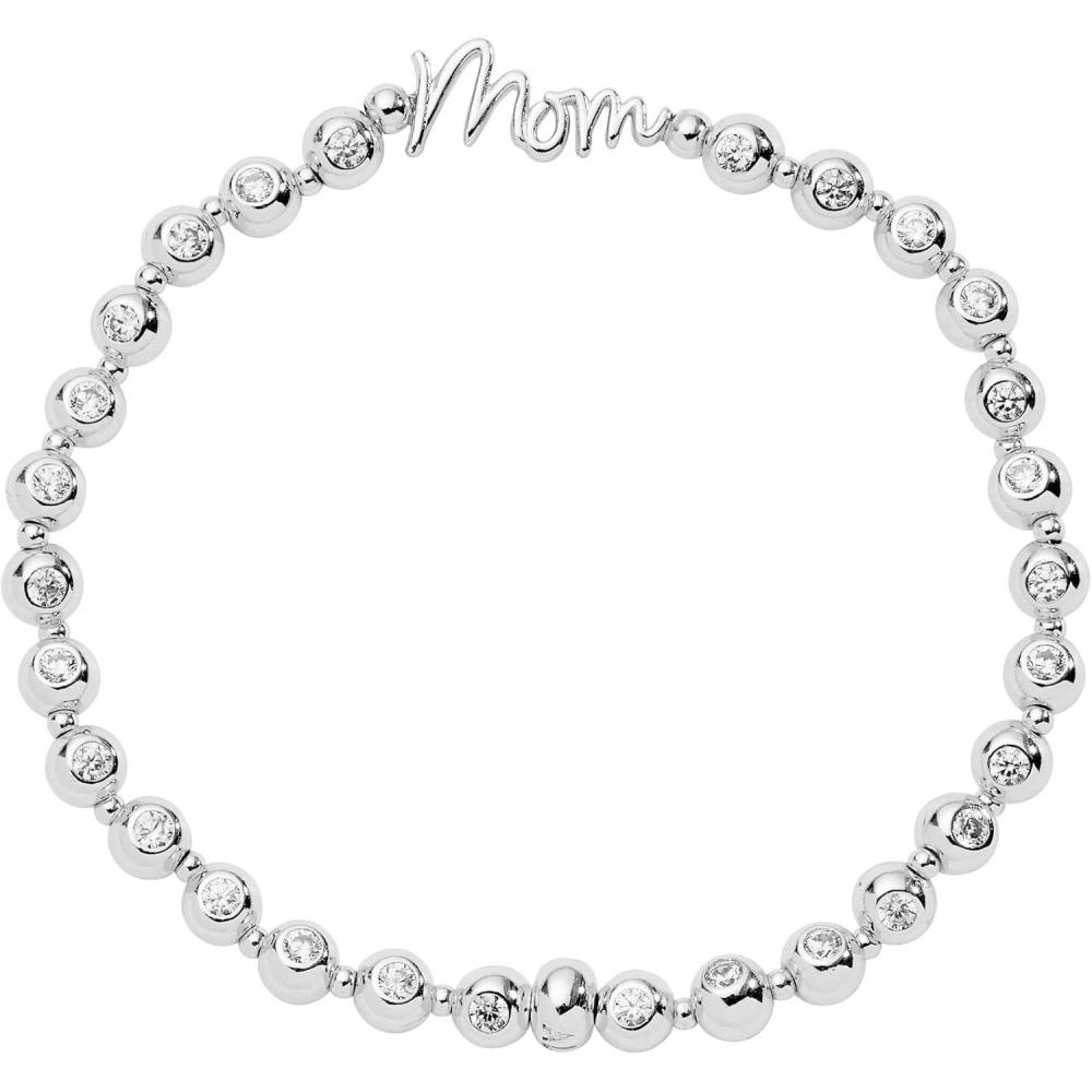 imageAlex and Ani Mom Elongated Crystal Stretch Bracelet for WomenShiny Silver