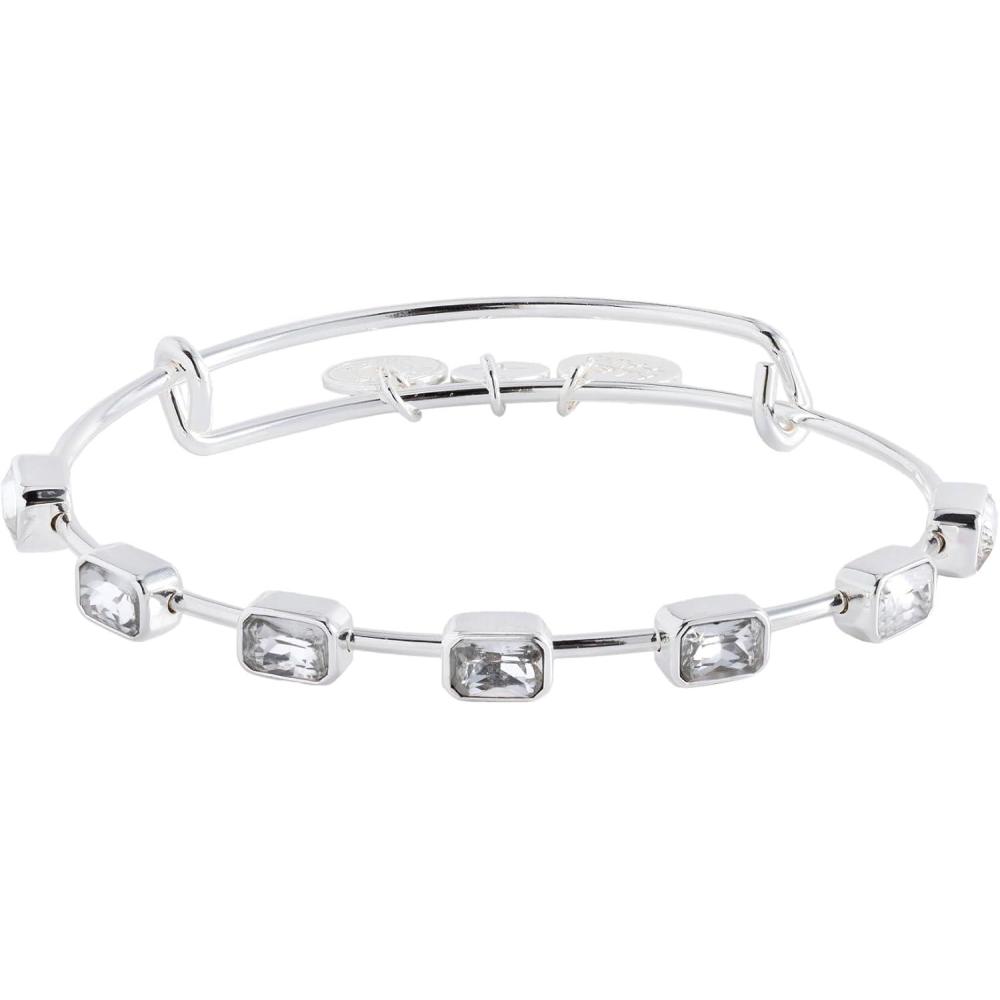 imageAlex and Ani November Birthstone Emerald Cut BangleShiny Silver