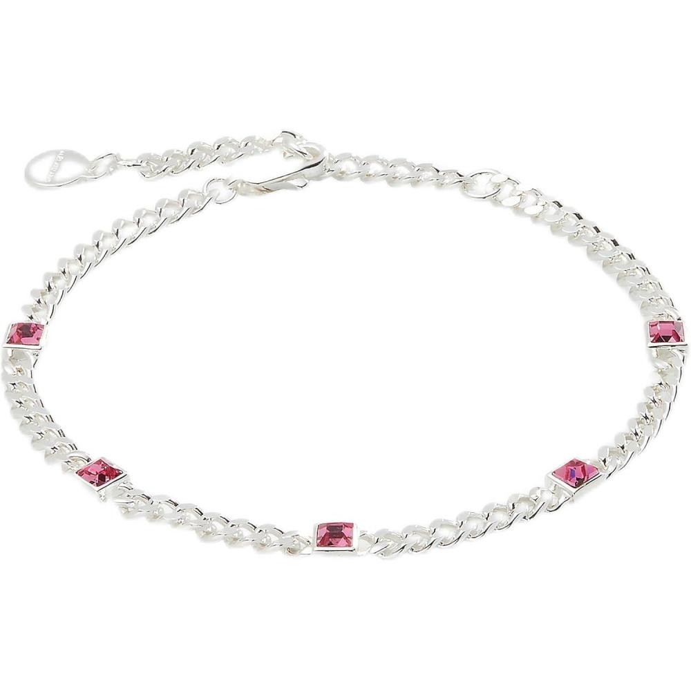 imageAlex and Ani September Birthstone Sapphire Curb Chain BraceletShiny Silver