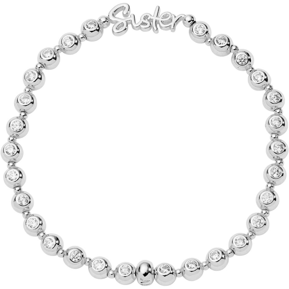 imageAlex and Ani Sister Elongated Crystal Stretch Bracelet for WomenShiny Silver