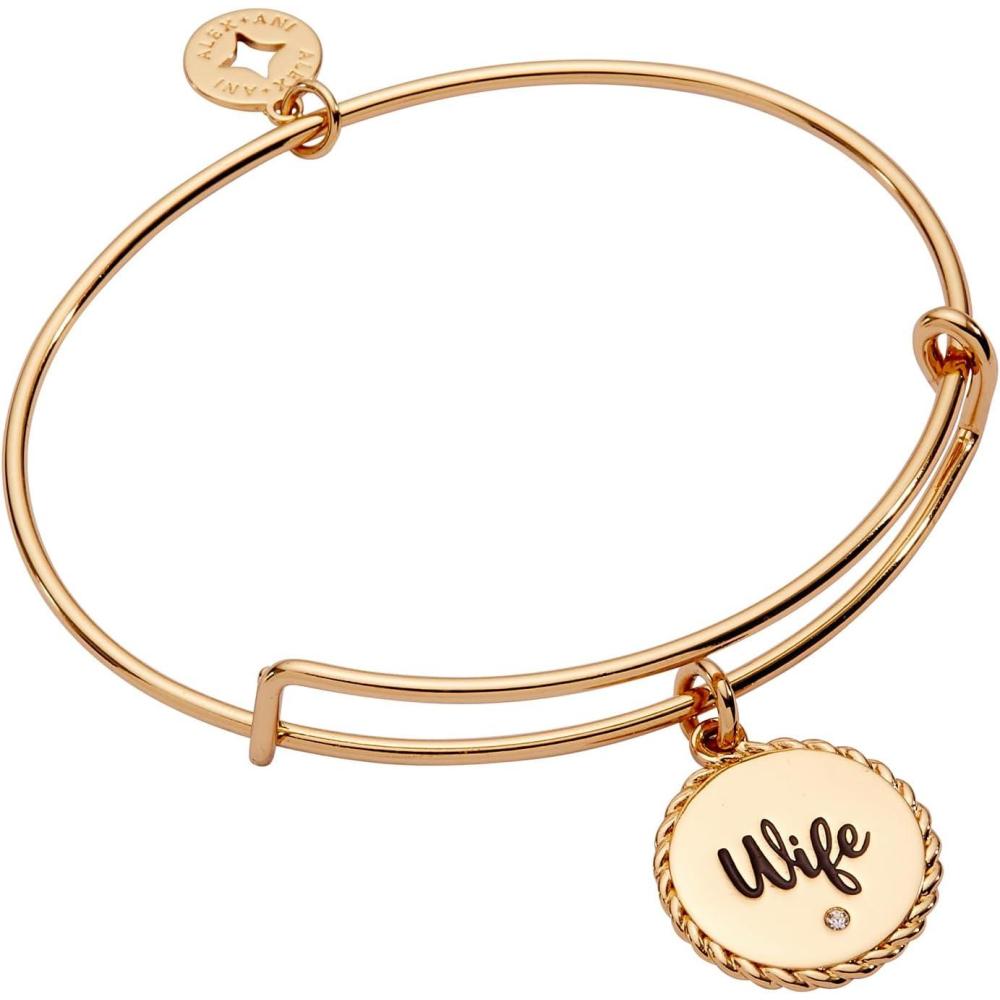 imageAlex and Ani Wife Charm Bangle Bracelet for WomenShiny Gold