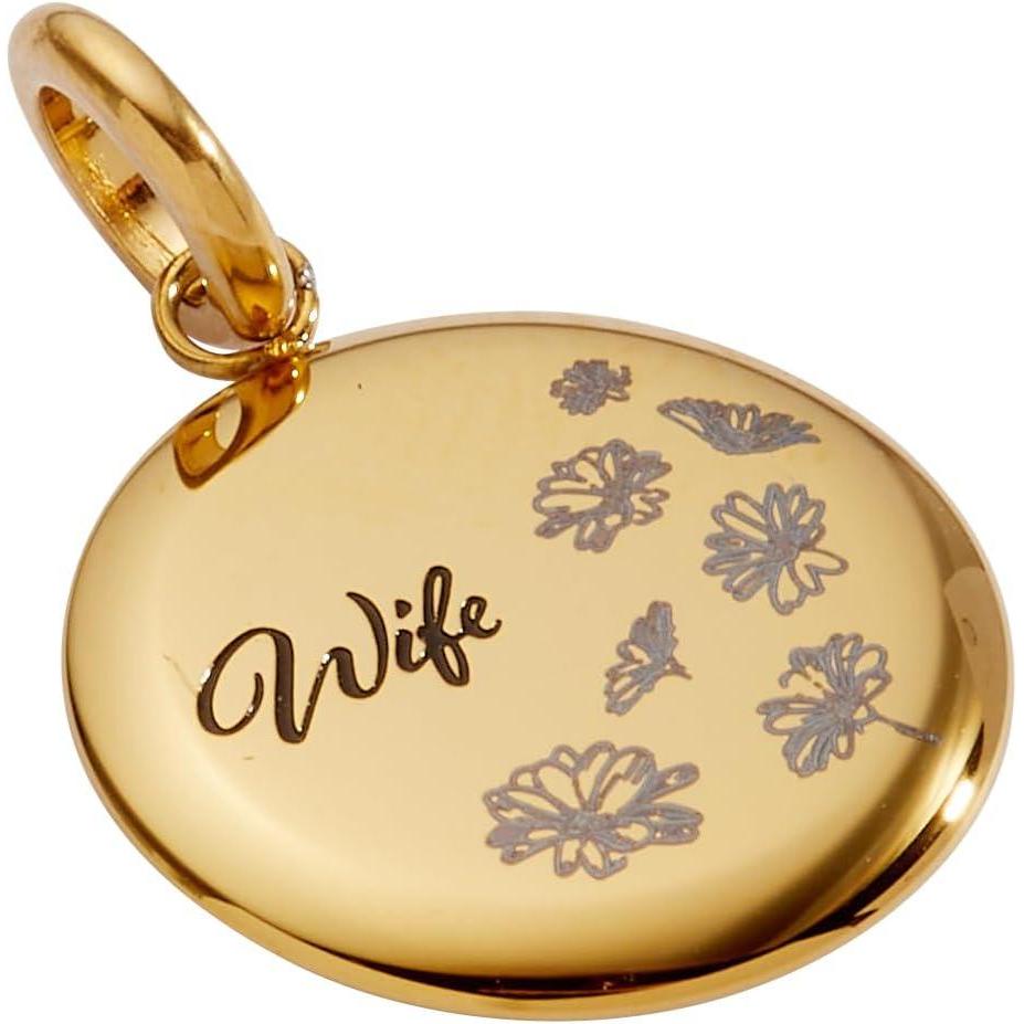 imageAlex and Ani Wife Flower Disc CharmStainless Gold