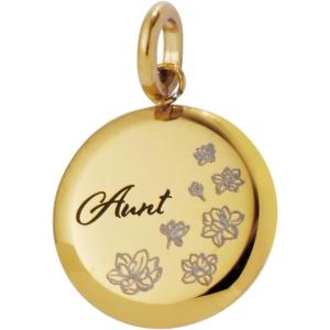 Alex and Ani Aunt Flower Disc Charm(Stainless Gold)