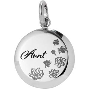 Alex and Ani Aunt Flower Disc Charm(Stainless Silver)