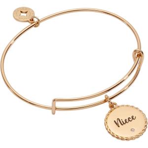 Alex and Ani BILY Niece Expandable Wire Bracelet for Women(Shiny Gold)