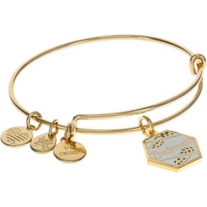 Alex and Ani Bridal Expandable Bangle for Women, Wedding Charms, Shiny Finish, 2 to 3.5 in, Adjustable Chain Charm Bangle 6.5 to 8 in(Shiny Gold)