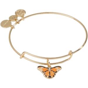 Alex and Ani Butterfly Bracelets(Monarch Butterfly + Crystal Accent Charm Bangle)
