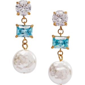 Alex and Ani Coin Pearl Drop Gold Jewelry(Coin Pearl Triple Drop Earring)