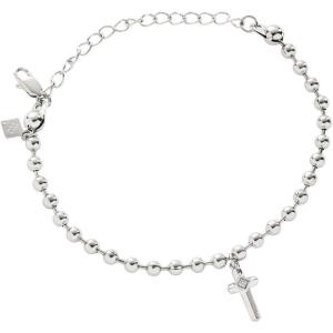 Alex and Ani Cross Ball Chain Bracelet(Stainless Steel Silver)