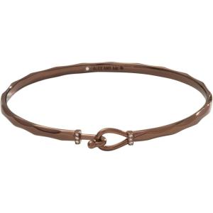 Alex and Ani Faceted Hook Tension Bracelet(Shiny Chocolate Brown)