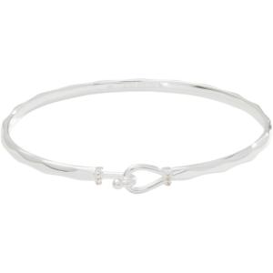 Alex and Ani Faceted Hook Tension Bracelet(Shiny Silver)